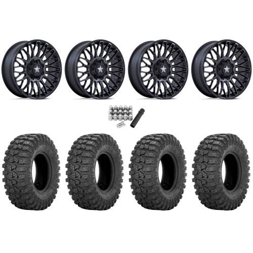 Sedona Rock-A-Billy 32x10-15 Tires on MSA M50 Clubber Matte Black DDT Wheels