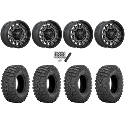Sedona Rock-A-Billy 32x10-15 Tires on MSA M55 Commander Matte Gunmetal Wheels