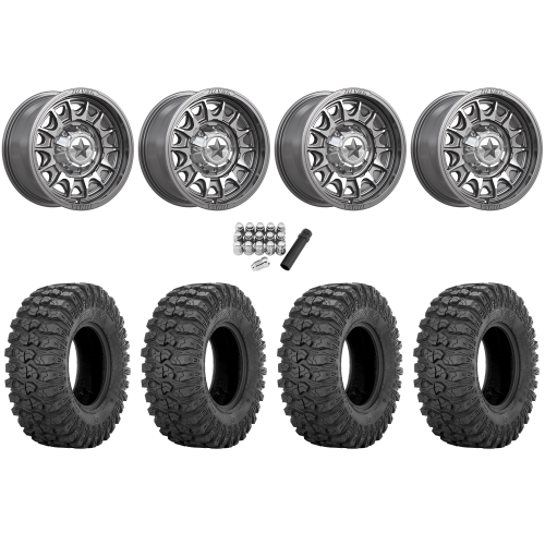 Sedona Rock-A-Billy 32x10-15 Tires on MSA M55 Commander Platinum Machined Wheels