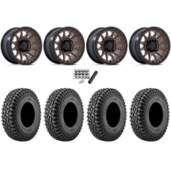 Incursion A/T 32x10-15 Tires on Fuel Piston Matte Bronze Wheels