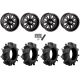Assassinator Mud Tires 29.5x8-14 on Moose Offroad 399 X Matte Black Wheels