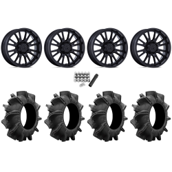 Assassinator Mud Tires 29.5x8-14 on MSA M51 Thunderlips Matte Black Wheels