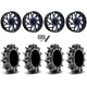 Assassinator Mud Tires 36x8-20 on Fuel Runner Candy Blue Wheels