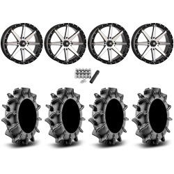 Assassinator Mud Tires 36x8-20 on High Lifter HL10 Machined Wheels
