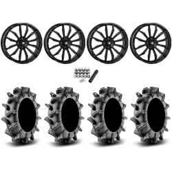 Assassinator Mud Tires 36x8-20 on High Lifter HL21 Gloss Black Wheels