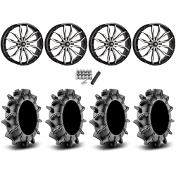 Assassinator Mud Tires 36x8-20 on High Lifter HL21 Machined Wheels