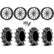 Assassinator Mud Tires 36x8-20 on High Lifter HL21 Machined Wheels
