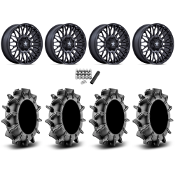 Assassinator Mud Tires 36x8-20 on MSA M50 Clubber Matte Black DDT Wheels