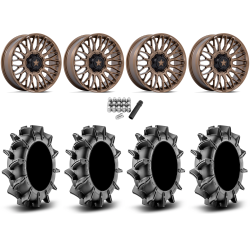 Assassinator Mud Tires 36x8-20 on MSA M50 Clubber Matte Bronze Wheels