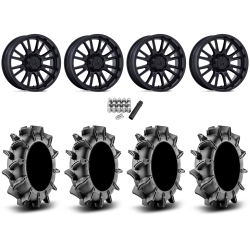 Assassinator Mud Tires 36x8-20 on MSA M51 Thunderlips Matte Black Wheels