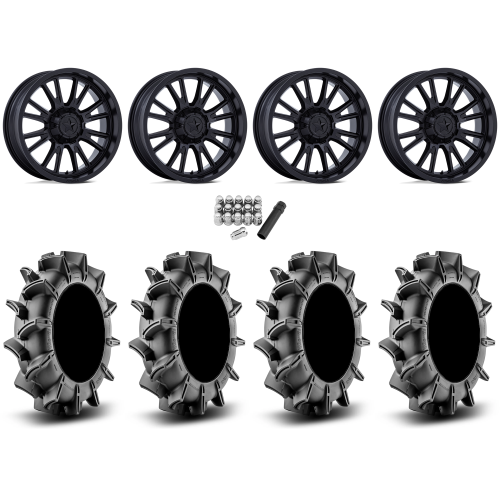 Assassinator Mud Tires 36x8-20 on MSA M51 Thunderlips Matte Black Wheels