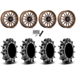Assassinator Mud Tires 36x8-20 on MSA M55 Commander Gloss Bronze Milled Wheels