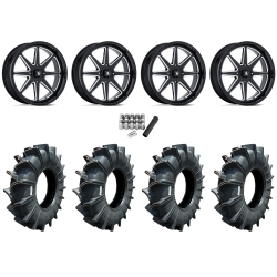 Assassinator Mud Tires 40x10-24 on MSA M54 Spark Gloss Black Milled Wheels
