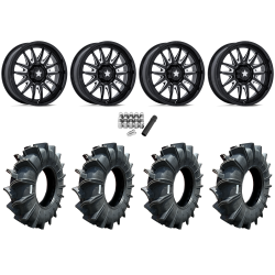 Assassinator Mud Tires 40x10-24 on MSA M55 Commander Gloss Black Milled Wheels