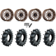 Assassinator Mud Tires 44x12-24 on MSA M55 Commander Gloss Bronze Milled (24x10) Wheels