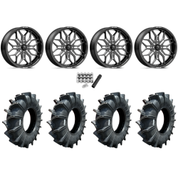 Assassinator Mud Tires 40x10-24 on MSA M47 Sniper Gloss Black Milled Wheels