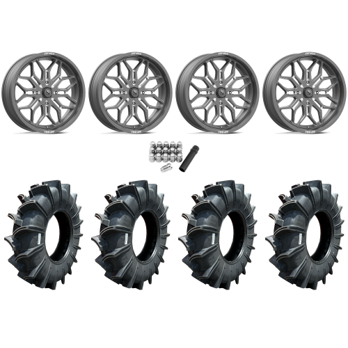 Assassinator Mud Tires 40x10-24 on MSA M47 Sniper Gunmetal Milled Wheels