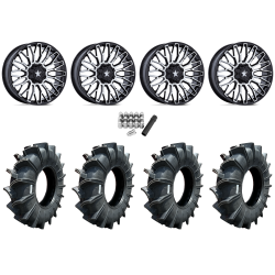 Assassinator Mud Tires 40x10-24 on MSA M50 Clubber Machined Wheels