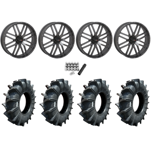 Assassinator Mud Tires 40x10-24 on System 3 Offroad ST-3 Gunmetal Grey Wheels