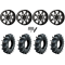 Assassinator Mud Tires 44x12-24 on System 3 Offroad ST-7 Gloss Black (24x9) Wheels