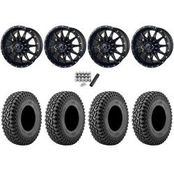 Incursion A/T 32x10-15 Tires on Frontline 762 Gloss Black Wheels