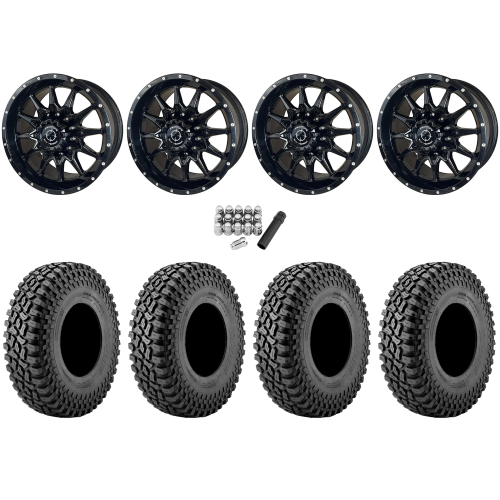 Incursion A/T 35x10-15 Tires on Frontline 762 Gloss Black Wheels