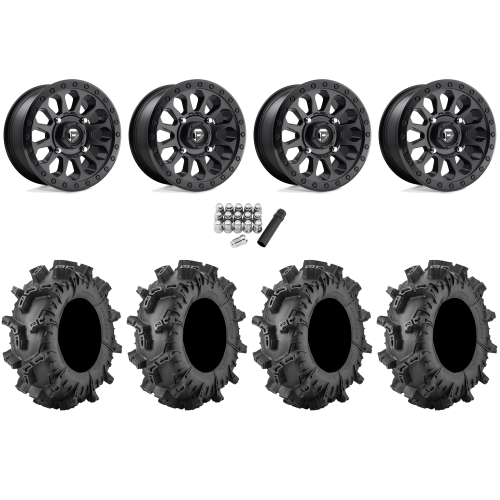 Terminator MAX 30x10-14 (6ply) Tires on Fuel Vector Matte Black Wheels