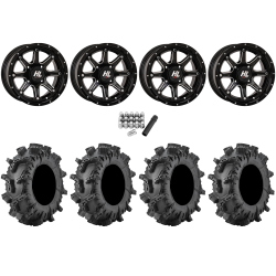 Terminator MAX 30x10-14 (6ply) Tires on High Lifter HL4 Gloss Black Milled Wheels