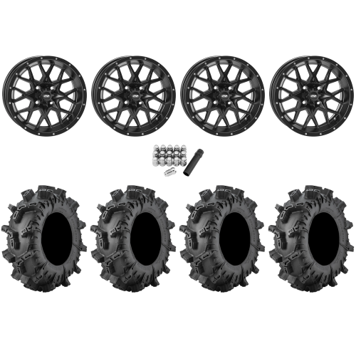 Terminator MAX 30x10-14 (6ply) Tires on ITP Hurricane Satin Black Wheels