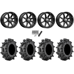 Terminator MAX 30x10-14 (6ply) Tires on MSA M12 Diesel Gloss Black Wheels