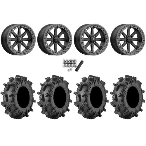 Terminator MAX 30x10-14 (6ply) Tires on MSA M31 Lok2 Satin Black Beadlock Wheels