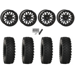 System 3 ATX470 33x10-15 Tires on SB-9 Matte Black (15x9) Beadlock Wheels