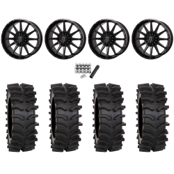 System 3 XT400W 35x12-20 Tires on Frontline 762 Gloss Black (20x8) Wheels