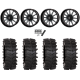 System 3 XT400W 35x12-20 Tires on Frontline 762 Gloss Dark Tint (20x8) Wheels