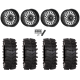 System 3 XT400W 35x12-24 Tires on MSA Coil Gloss Black Milled (24x10) Forged Wheels