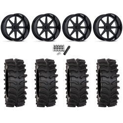 System 3 XT400W 35x12-24 Tires on MSA M54 Spark Gloss Black (24x10) Wheels