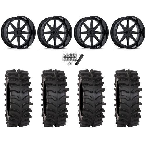 System 3 XT400W 37x12-24 Tires on MSA M54 Spark Gloss Black (24x10) Wheels