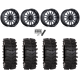 System 3 XT400W 37x12-24 Tires on MSA M55 Commander Matte Gunmetal (24x10) Wheels