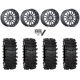 System 3 XT400W 37x12-24 Tires on MSA M55 Commander Platinum Machined (24x10) Wheels