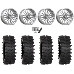 System 3 XT400W 40x12-24 Tires on MSA Breakout Polished (24x10) Forged Wheels
