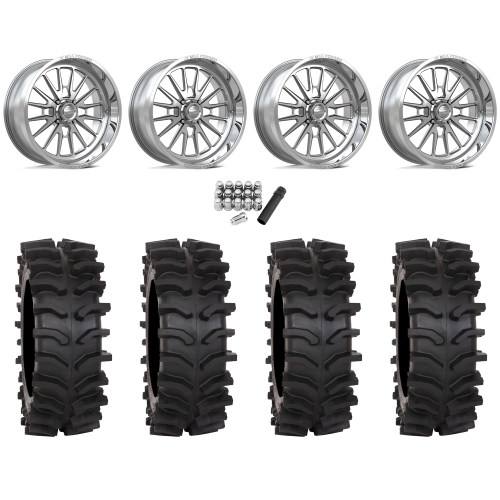 System 3 XT400W 40x12-24 Tires on MSA Breakout Polished (24x10) Forged Wheels