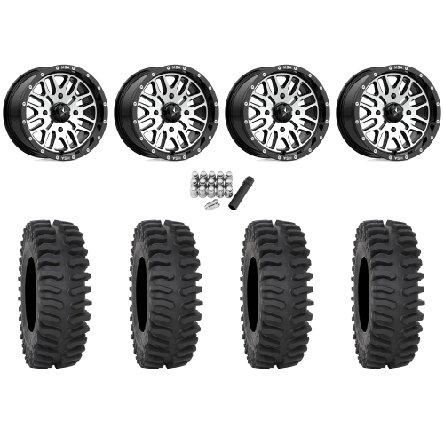 System 3 XT400 28x10-14 Tires on MSA M38 Brute Machined Wheels System 3 XT400 28x10-14 Tires on MSA M38 Brute Machined Wheels