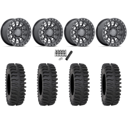 System 3 XT400 30x10-15 Tires on Fuel Cycle Gloss Gunmetal Wheels