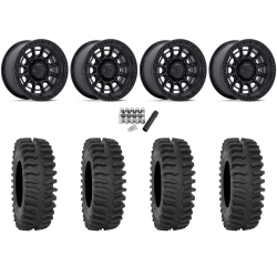 System 3 XT400 30x10-15 Tires on Fuel Cycle Matte Black Wheels