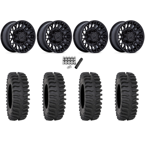 System 3 XT400 33x10-15 Tires on MSA M50 Clubber Gloss Black Wheels