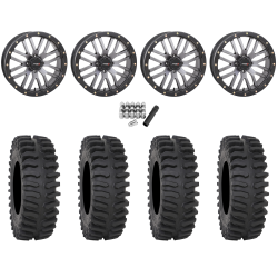 System 3 XT400 33x9.5-20 Tires on System 3 Offroad ST-3 Matte Gunmetal Wheels