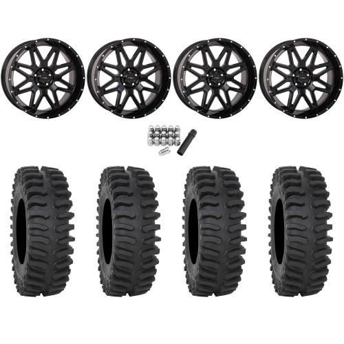 System 3 XT400 33x9.5-20 Tires on System 3 Offroad ST-7 Gloss Black Wheels
