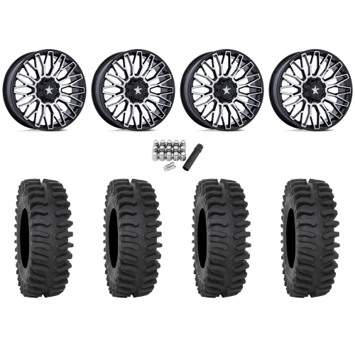 System 3 XT400 35x9.5-20 Tires on MSA M50 Clubber Machined Wheels