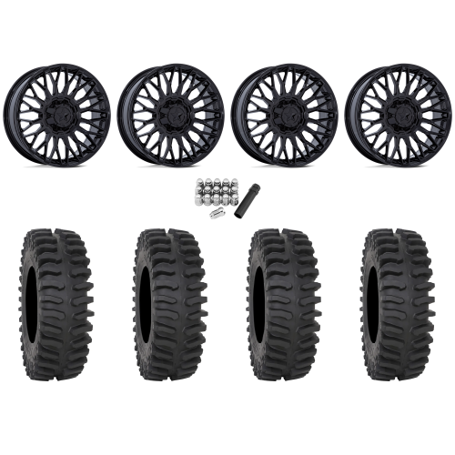 System 3 XT400 37x9.5-22 Tires on MSA M50 Clubber Gloss Black Wheels