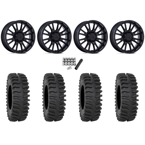 System 3 XT400 40x9.5-24 Tires on MSA M51 Thunderlips Matte Black Wheels
